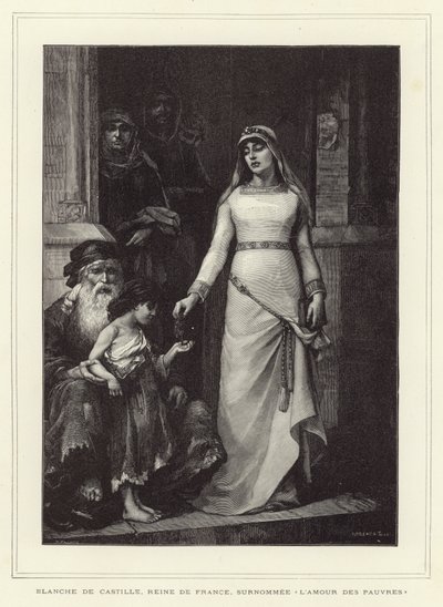 Blanche van Castilië, koningin-gemalin van Lodewijk VIII van Frankrijk en moeder van Lodewijk IX door French School