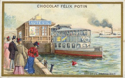 Boten op de rivier de Seine, Parijs door French School