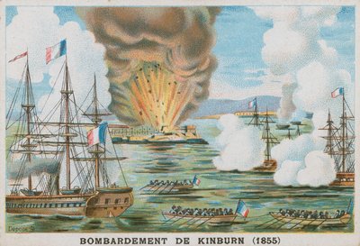 Bombardement van Kinburn, 1855 door French School