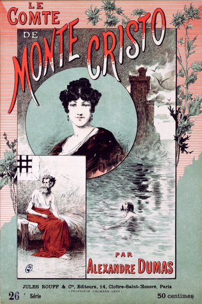 Boekomslag voor Le Comte de Monte Cristo door Alexandre Dumas Père door French School