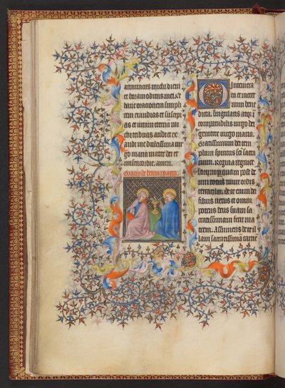 Getijdenboek, Add MS 32454 f.14v, Frankrijk door French School