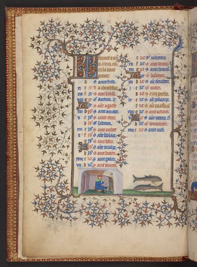 Getijdenboek, Add MS 32454 f.2v, Frankrijk door French School