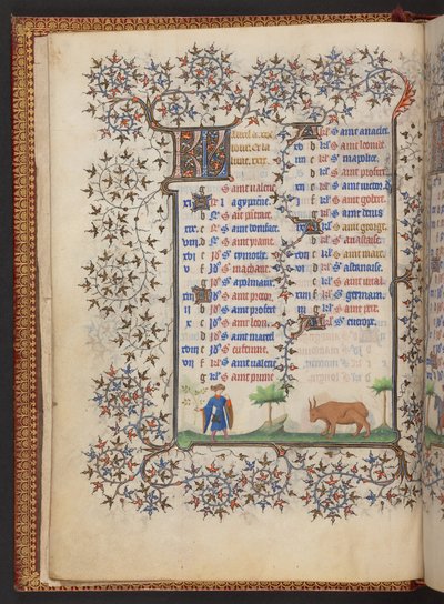 Getijdenboek, Add MS 32454 f.3v, Frankrijk door French School