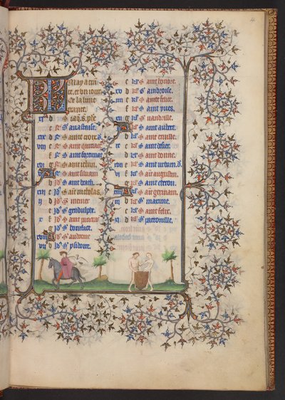 Getijdenboek, Add MS 32454 f.4r, Frankrijk door French School