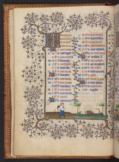 Getijdenboek, Add MS 32454 f.6v, Frankrijk door French School