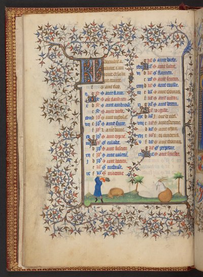 Getijdenboek, Add MS 32454 f.7v, Frankrijk door French School