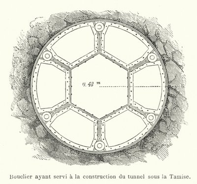 Bouclier gebruikt voor de bouw van de tunnel onder de Theems door French School