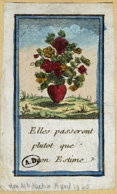 Boeket bloemen in een hart: 