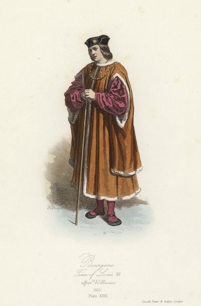 Bourgeois kostuum, bewind van Lodewijk XII van Frankrijk door French School