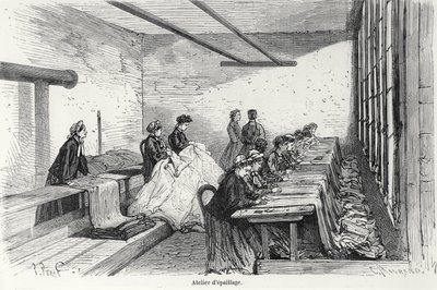 Bouterel ververij in Clichy, uit Turgan, Parijs, 1874 door French School