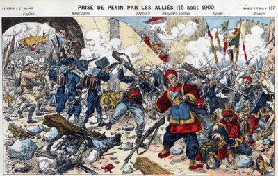 Boksersopstand (1898-1900): verovering van Peking door de geallieerden op 15 augustus door French School