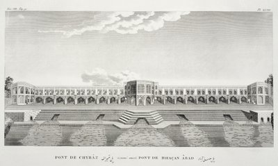 Brug van Shiraz, Isfahan, uit Voyages du Chevalier Chardin en Perse, et autres Lieux d