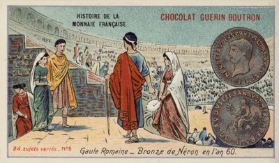 Bronzen munt van Nero, Romeins Gallië, 60 door French School