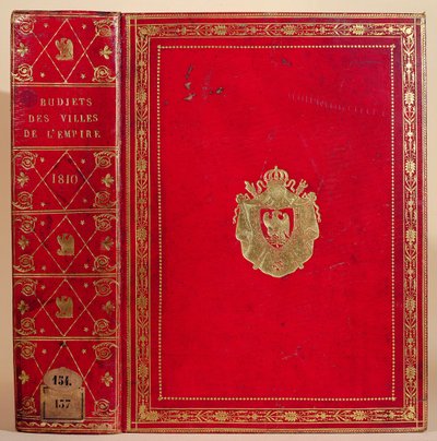 Begrotingen van Steden in het Franse Keizerrijk, gebonden met het wapen van Napoleon Bonaparte (1769-1821) 1810 door French School