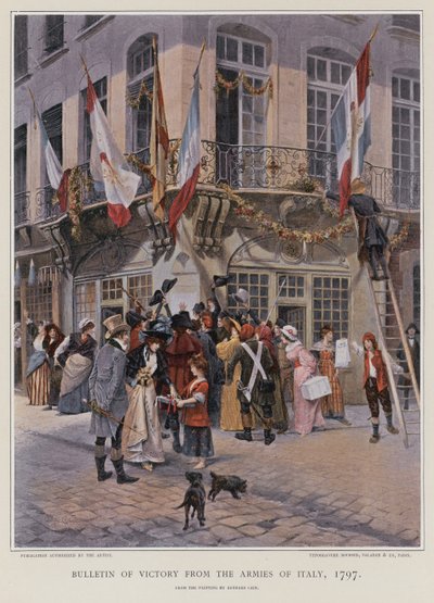 Bulletin van overwinning van de legers van Italië door French School