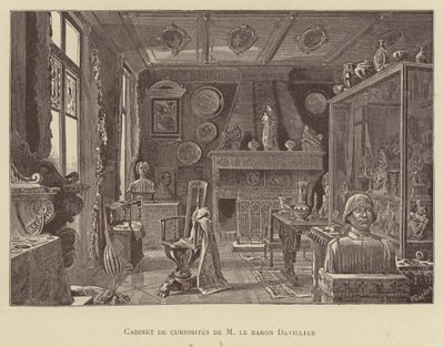Kabinet van curiositeiten van Baron Davillier door French School