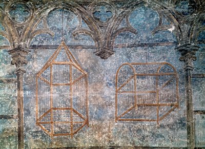 Kooi en architectonische details uit de slaapkamer van de paus, 1334-62 door French School