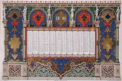 Kalender voor 1846, c.1845 door French School