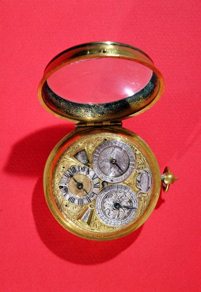 Kalenderhorloge, ca. 1690 door French School