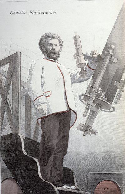 Camille Flammarion (1842-1925) uit La Revue Illustré, gepubliceerd januari 1891 door French School