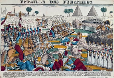 Expeditie van Egypte (1798-1801): Slag om Egypte op 21/07/1798 door French School