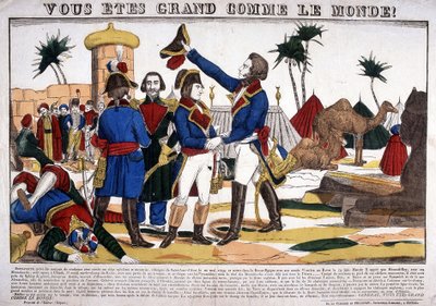 Campagne (Expeditie) van Egypte (1798-1801) geleid door Napoleon Bonaparte in 1799. Afbeelding van Epinal door French School