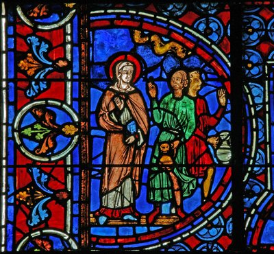 Bruiloft te Kana: Maria zegt de dienaren te doen wat Christus zegt door French School