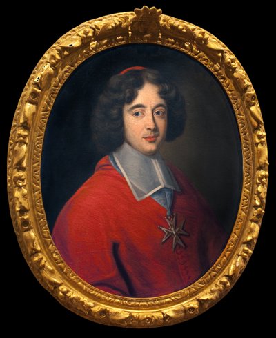 Kardinaal de Bouillon, abt van Tournus van 1660 tot 1715, initiatiefnemer van de bouw van het hotel dieu. Anoniem schilderij, Franse kunst 17e eeuw. Hotel Dieu, Musee Greuze, Tournus. door French School