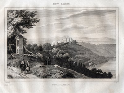 Castel Gandolfo - Gravure uit 