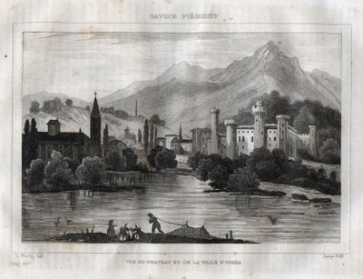 Kasteel van Ivrea - Gravure uit 