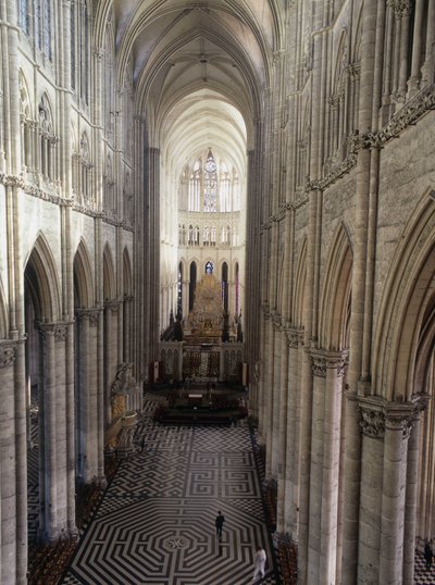 Kathedraal van Amiens: interieur (Somme 80) door French School