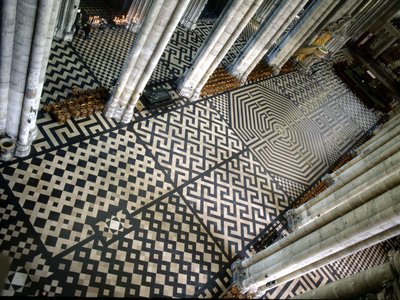 Kathedraal van Amiens: doolhof op de grond (Somme 80) door French School
