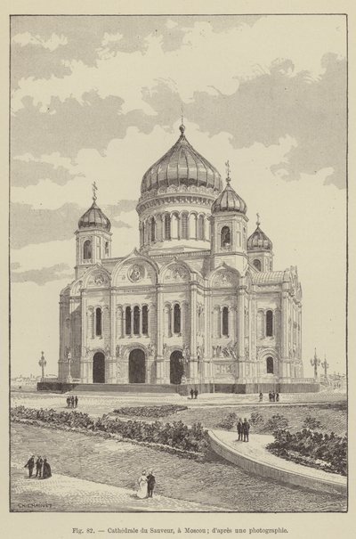 Kathedraal van de Verlosser, in Moskou door French School