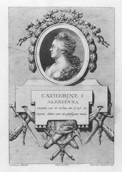 Catharina I van Rusland (gravure) door French School