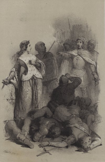 Catherine Sforza, gevangene van Cesare Borgia door French School
