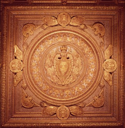 Plafond van de slaapkamer van Hendrik II (1519-59) door French School
