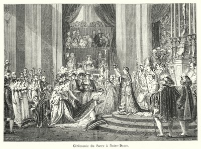 Ceremonie van de Kroning in de Notre-Dame door French School