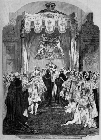 Ceremonie van de Orde van de Kousenband, Kasteel van Windsor (Engeland) door French School