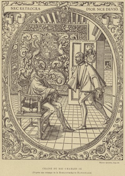 Stoel van koning Karel IX van Frankrijk, 16e eeuw door French School