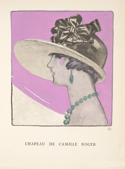 Chapeau de Camille Roger, uit een collectie modeplaten door French School