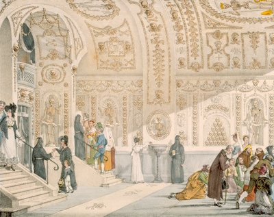 Kapel van de Doden, gegraveerd door Villain, uitgegeven 1820 door French School