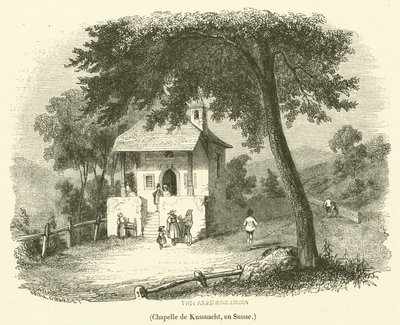 Kapel van Kussnacht, in Zwitserland door French School