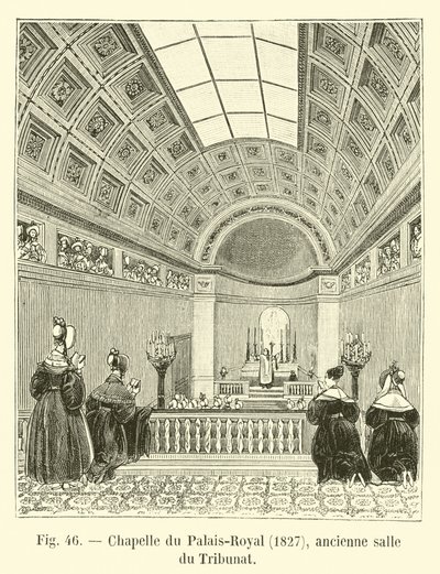 Kapel van het Palais-Royal, 1827, voormalige zaal van het Tribunaat door French School