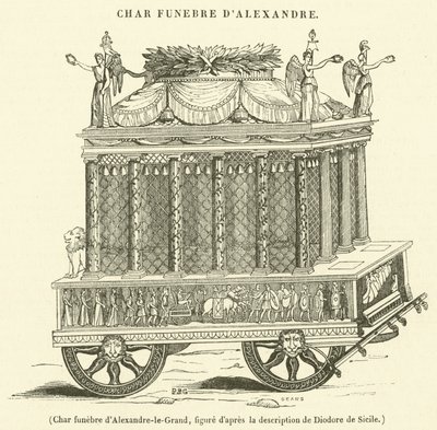 Lijkwagen van Alexander de Grote door French School