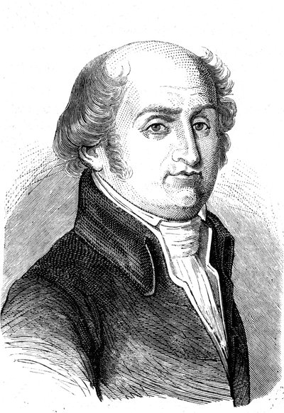 Charles Gilbert ROMME (1750-1795), Franse wiskundige, revolutionair en politicus. Gravure 1868 door French School
