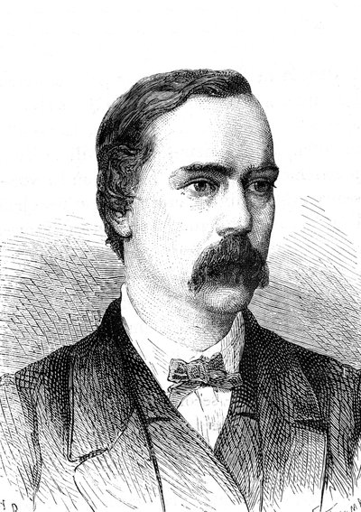 Charles BRIGHT (1832-1888), Engelse ingenieur, installatie van de transatlantische telegraafkabel. Gravure 1868 door French School