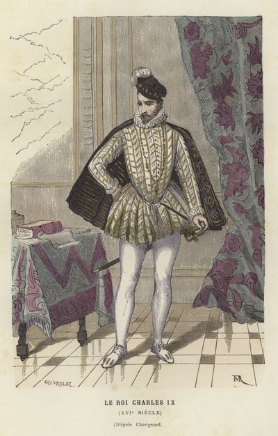 Karel IX, koning van Frankrijk, 16e eeuw door French School