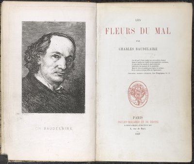 Charles Pierre Baudelaire, Les Fleurs du Mal door French School