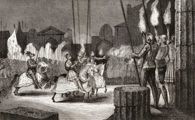 Karel VII (1470-98) betreedt Rome in 1494 om tot Keizer van het Oosten te worden uitgeroepen, uit 