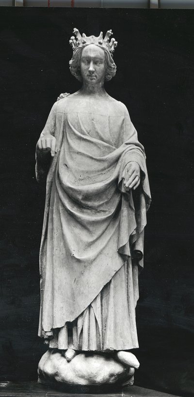 Charles VI (1368-1422) koning van Frankrijk, van Palais de Justice in Poitiers, origineel laat 14e eeuw (gipsafgietsel) door French School